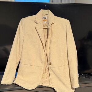 Chic Cream Blazer with Button Detail